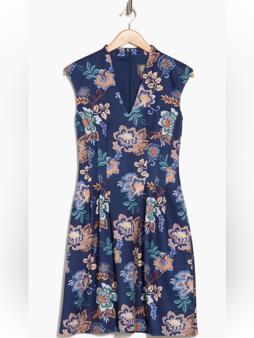 Vince Camuto Floral Scuba Knit Fit & Flare Dress